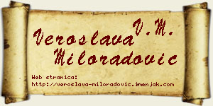 Veroslava Miloradović vizit kartica